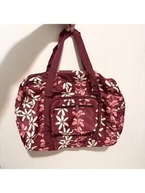 Plumeria Tiare Pink Hawaiian Flower Floral Duffle Bag Travel Bag